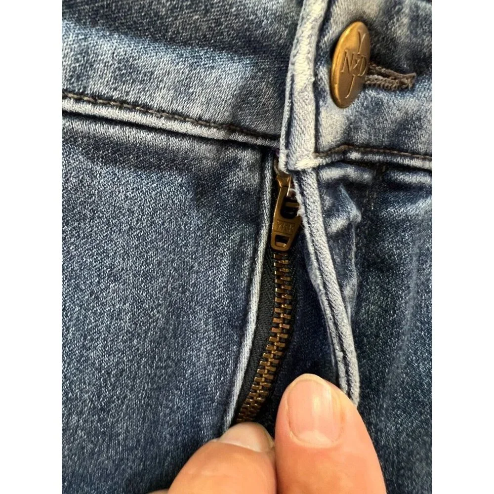 NYDJ Alina Leggings Pants‎ Womens 6 Blue Denim Belted Pockets 32x29. - Picture 3 of 13